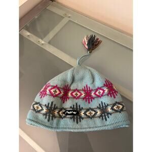 Steffner 100% pure wool adult winter snow beanie ski snowboard tassel fleece